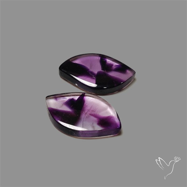 Trapiche Amethyst Pair