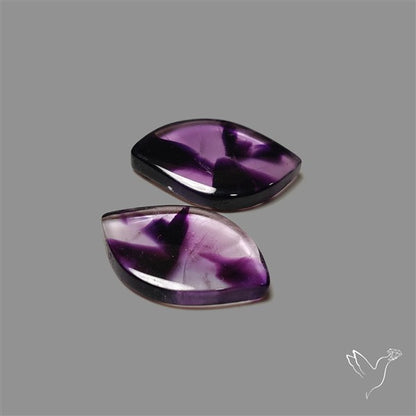 Trapiche Amethyst Pair