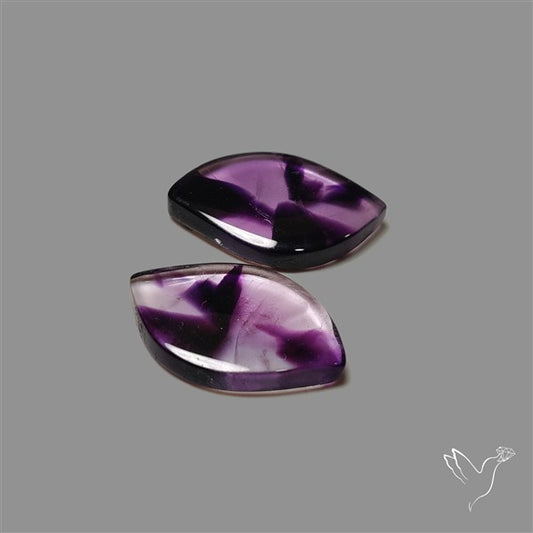 Trapiche Amethyst Pair