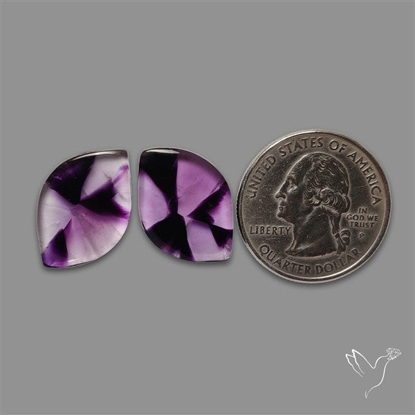 Trapiche Amethyst Pair