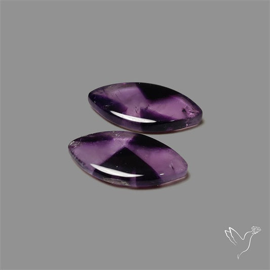 Trapiche Amethyst Pair
