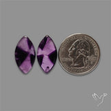 Trapiche Amethyst Pair