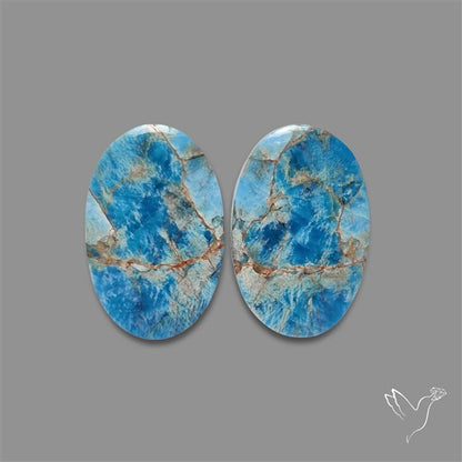 Sky Blue Apatite Pair