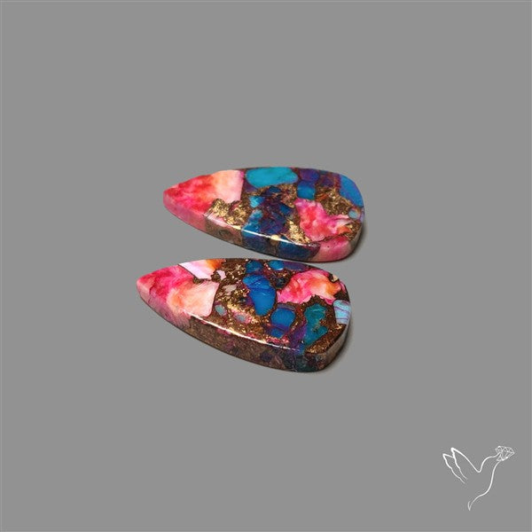 Spiny Oyster Mohave Turquoise Pair