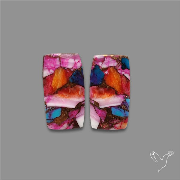 Spiny Oyster Mohave Turquoise Pair