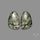 Rose Cut Moss Agate and Quartz Doublet Pair