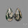 Rose Cut Moss Agate and Quartz Doublet Pair