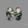 Rose Cut Moss Agate and Quartz Doublet Pair