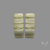 Green Serpentine Cabochons Pair