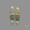 Green Serpentine Cabochons Pair