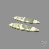 Green Serpentine Cabochons Pair