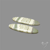 Green Serpentine Cabochons Pair