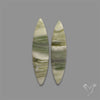 Green Serpentine Cabochons Pair