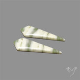 Green Serpentine Cabochons Pair