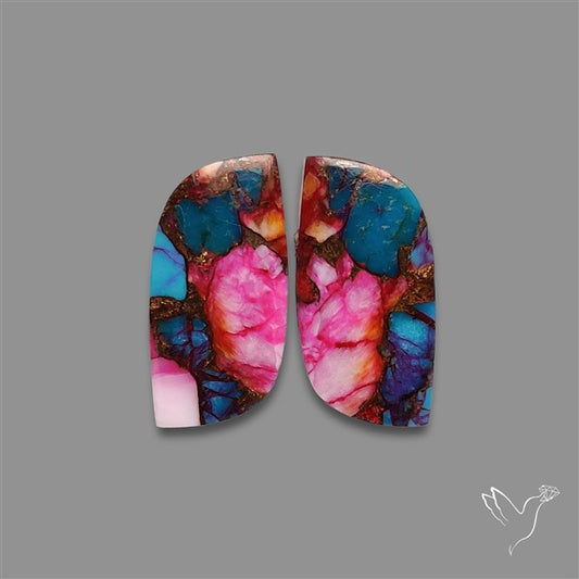 Spiny Oyster Mohave Turquoise Pair