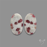 Pink Tourmaline In Quartz Pair
