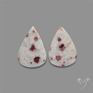 Pink Tourmaline In Quartz Pair