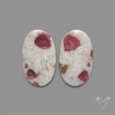 Pink Tourmaline In Quartz Pair