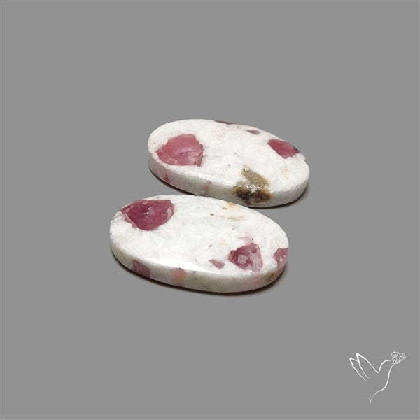 Pink Tourmaline In Quartz Pair