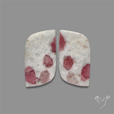 Pink Tourmaline In Quartz Pair