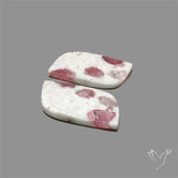 Pink Tourmaline In Quartz Pair