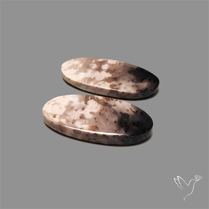 Indonesian Palmroot Agate Pair