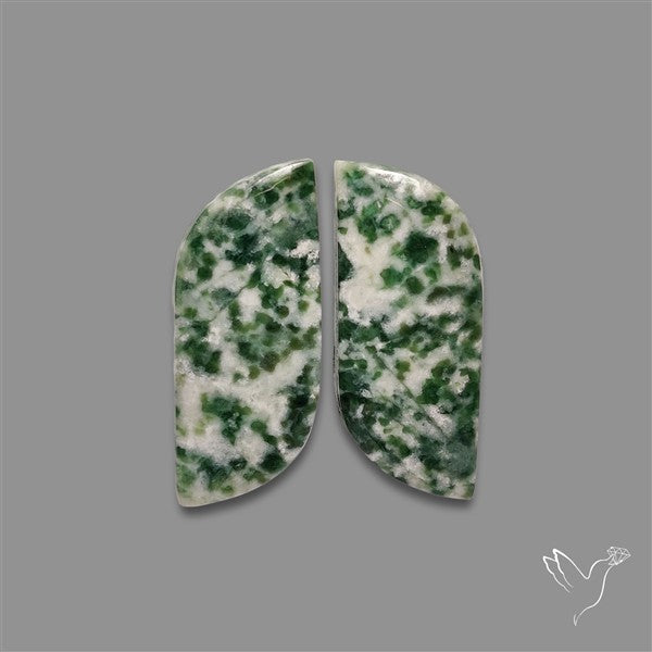 Chrome Diopside In Quartz Pair