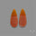 Candy Corn Cabs Pair Orange Aventurine