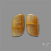 Yellow Calcite Cabochons Pair