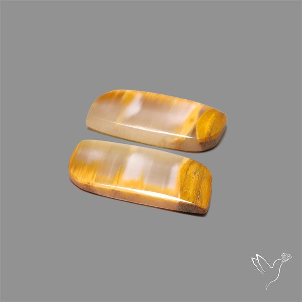 Yellow Calcite Cabochons Pair