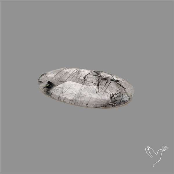 Rose Cut Black Tourmalinated Quartz