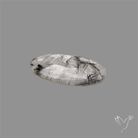 Rose Cut Black Tourmalinated Quartz