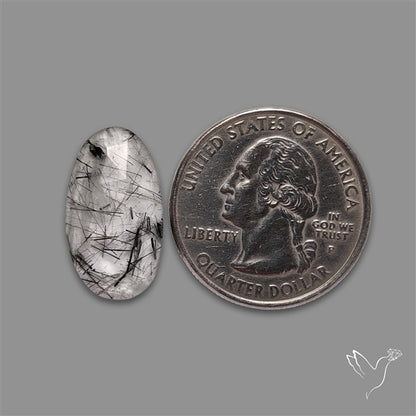 Rose Cut Black Tourmalinated Quartz