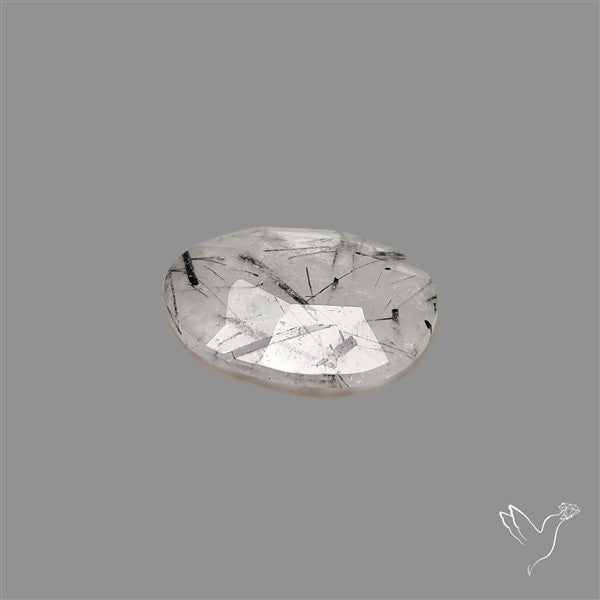 Rose Cut Black Tourmalinated Quartz