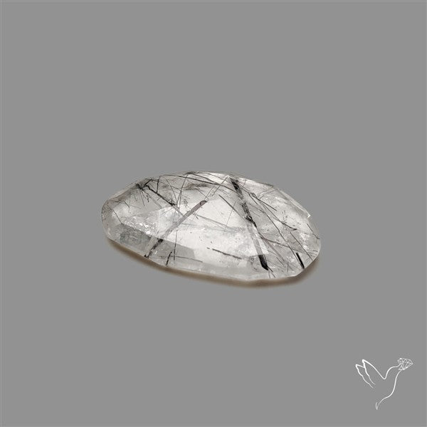 Rose Cut Black Tourmalinated Quartz