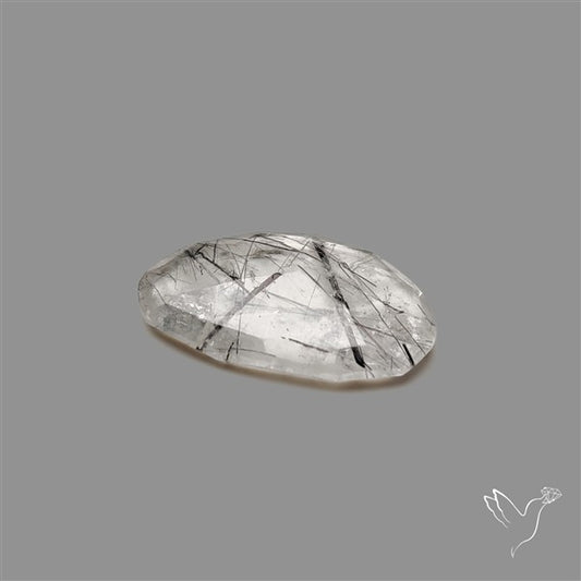 Rose Cut Black Tourmalinated Quartz