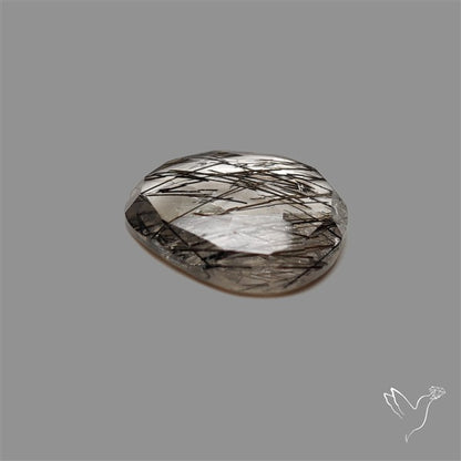 Rose Cut Black Tourmalinated Quartz