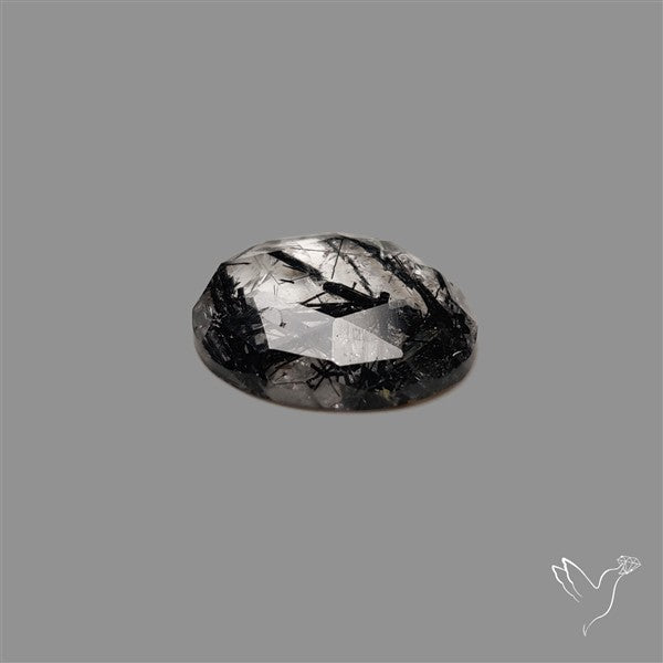 Rose Cut Black Tourmalinated Quartz