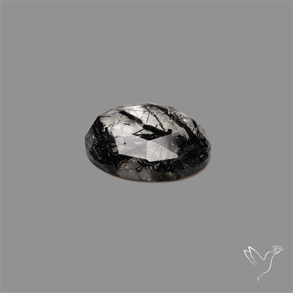 Rose Cut Black Tourmalinated Quartz