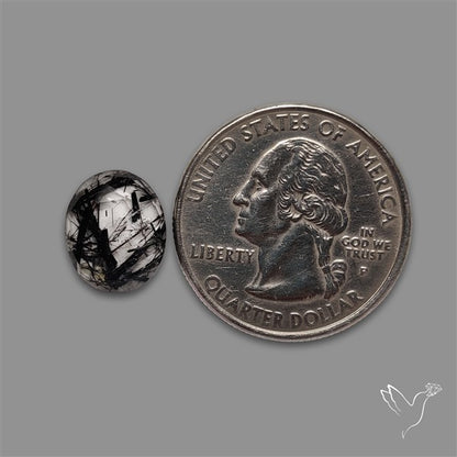 Rose Cut Black Tourmalinated Quartz