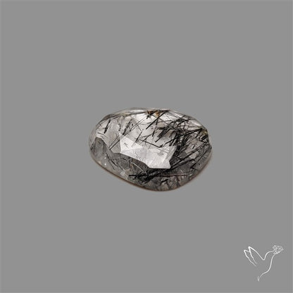Rose Cut Black Tourmalinated Quartz
