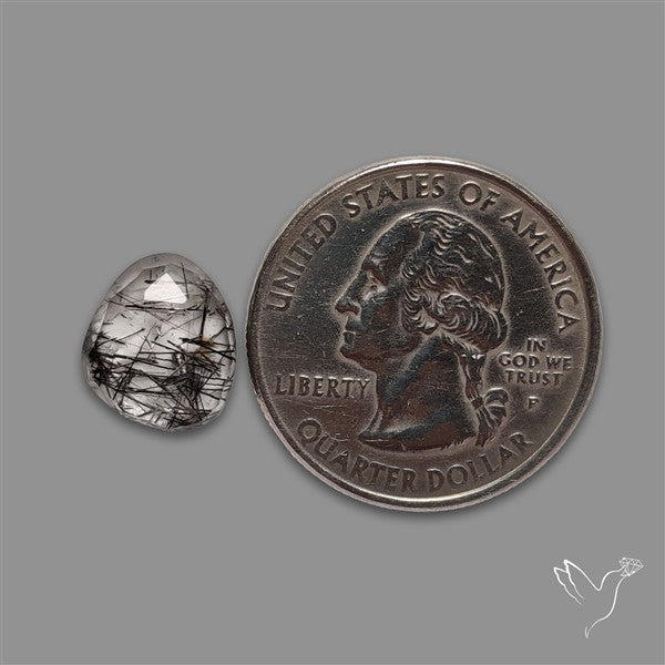 Rose Cut Black Tourmalinated Quartz