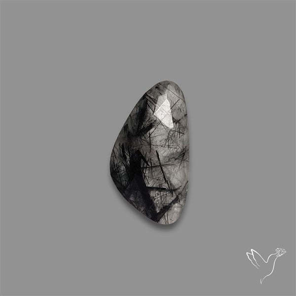 Rose Cut Black Tourmalinated Quartz
