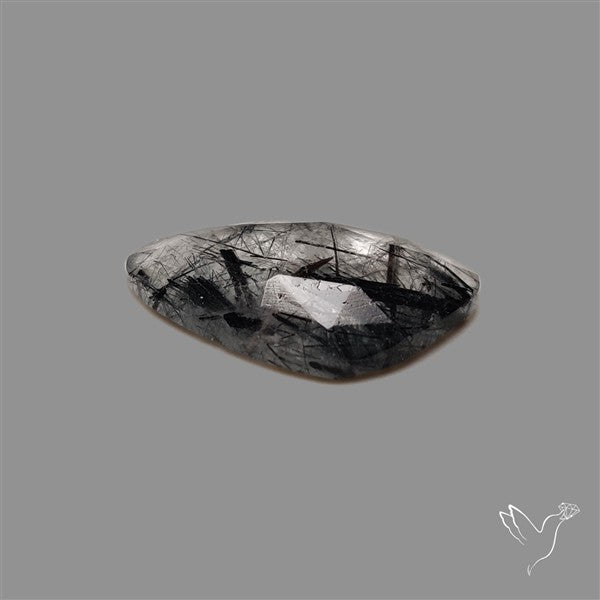 Rose Cut Black Tourmalinated Quartz