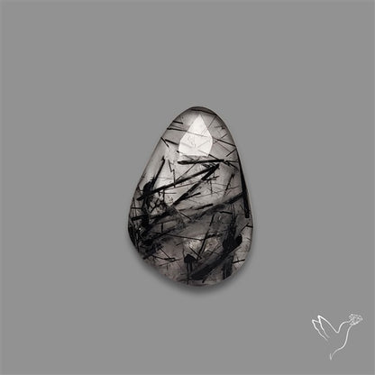 Rose Cut Black Tourmalinated Quartz