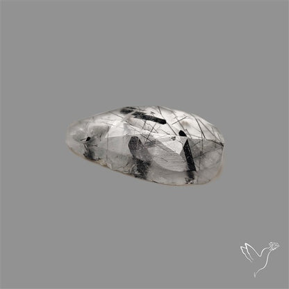 Rose Cut Black Tourmalinated Quartz