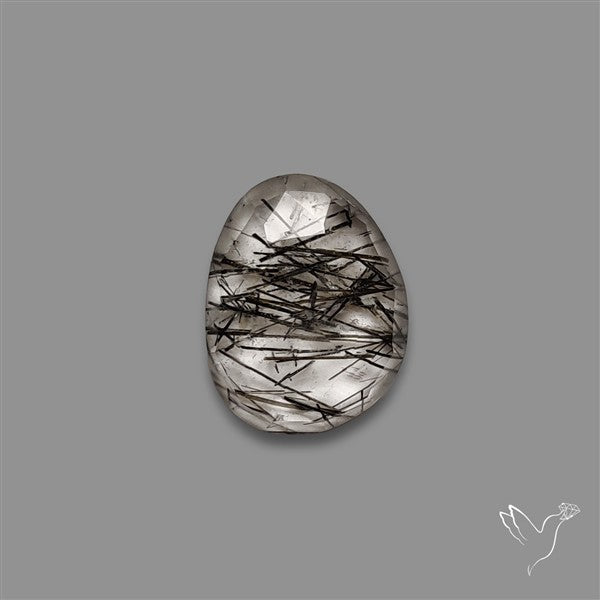 Rose Cut Black Tourmalinated Quartz