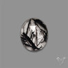 Rose Cut Black Tourmalinated Quartz