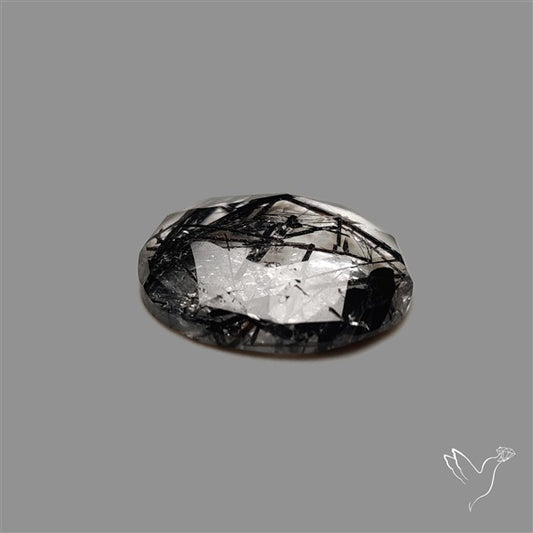 Rose Cut Black Tourmalinated Quartz