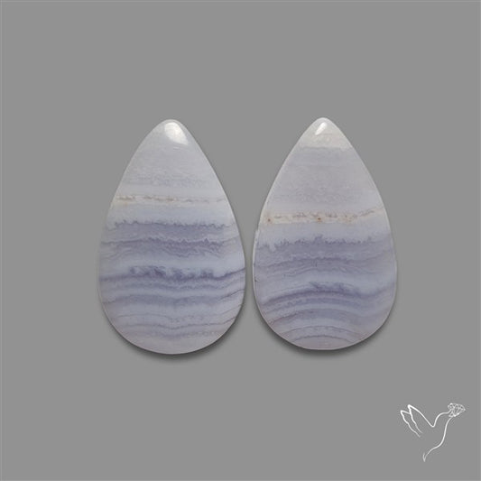 Blue Lace Agate Pair